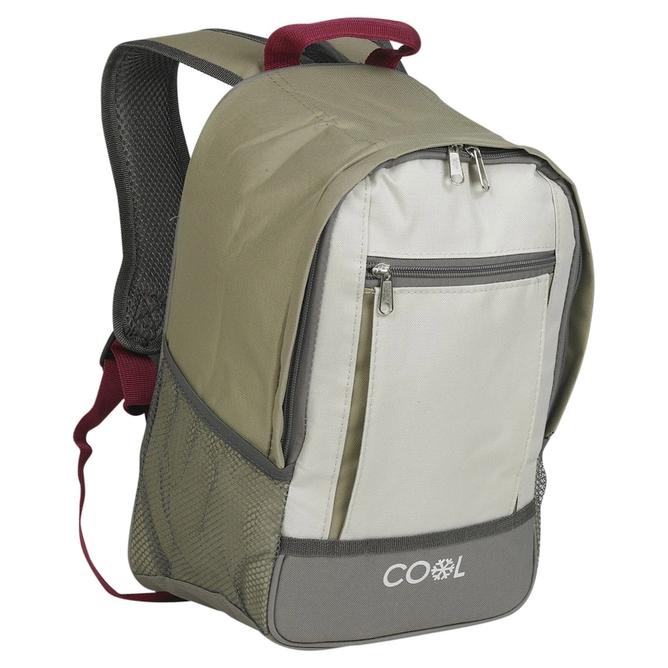 image 1 of Insulated Ice Cooler Shoulder Backpack Rucksack Bag Camping Hiking Picnic | Multi | 10L Olive | 1