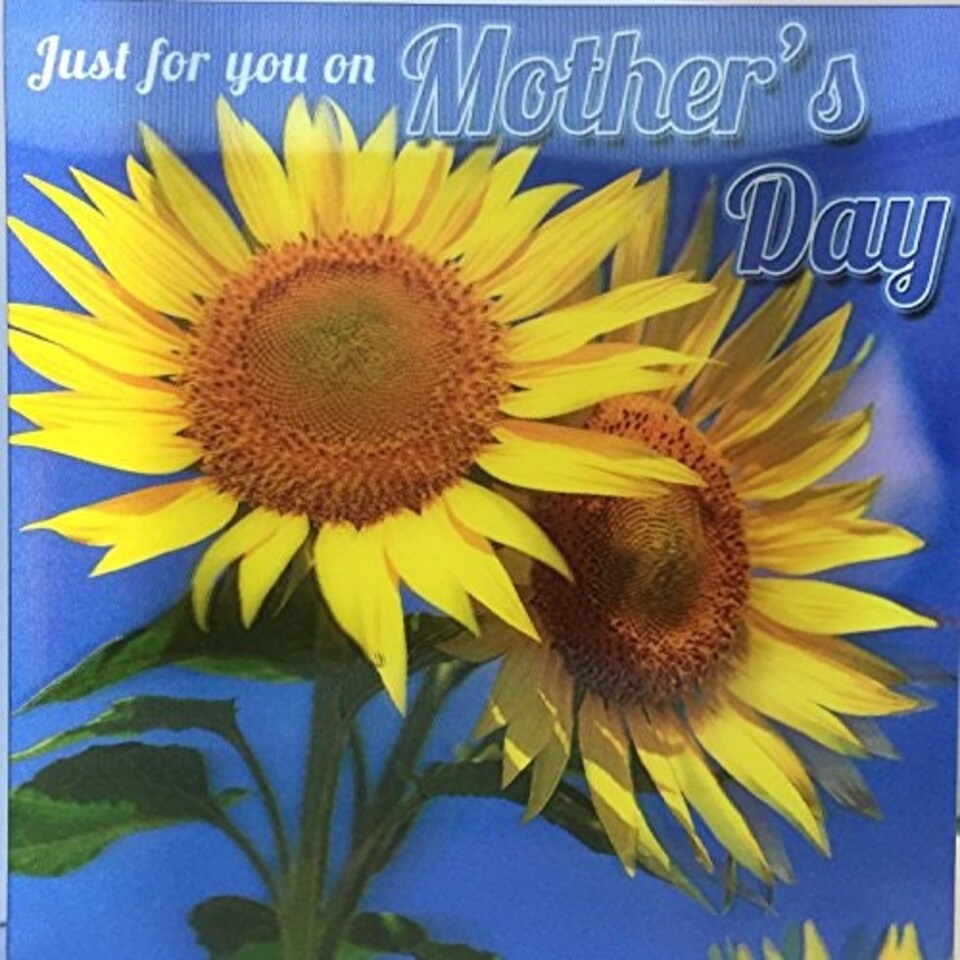 image 1 of 3D Holographic Just for you on Mother's Day BEAUTIFUL BRIGHT COLOURFUL SUNFLOWERS Mother's Day Greetings Card