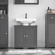 image 2 of SoBuy FRG237-II-DG,Under Sink Bathroom Cabinet with Adjustable Shelves