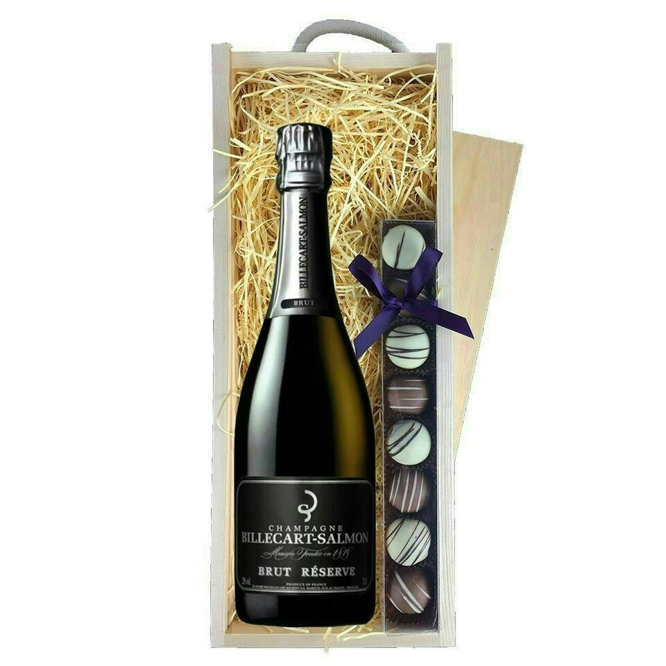 Billecart Salmon Le Reserve Brut Champagne & Truffles, Wooden Box 75cl 12% abv