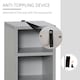 image 8 of HOMCOM Set of 2 CD Storage Units with Adjustable Shelves Grey
