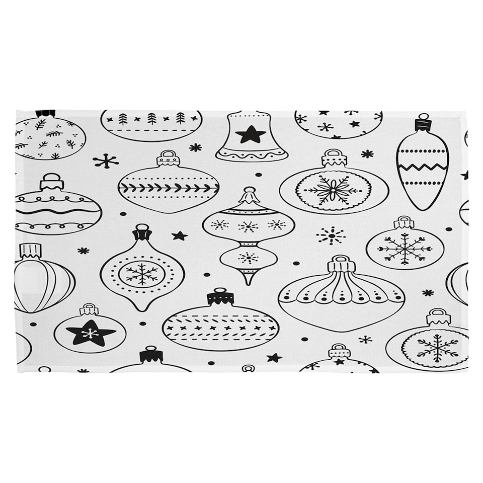 Hand drawn christmas decorations (kitchen towel)