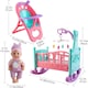 image 8 of 12” My First Baby Doll Play Set – 15 Piece Set with Crib, Mobile, High Chair & Accessories – Soft Body Doll for Kids Ages 3+