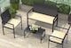 image 6 of Rattantree Rattan Garden Furniture Set 4 Piece Patio Sofa Set Black