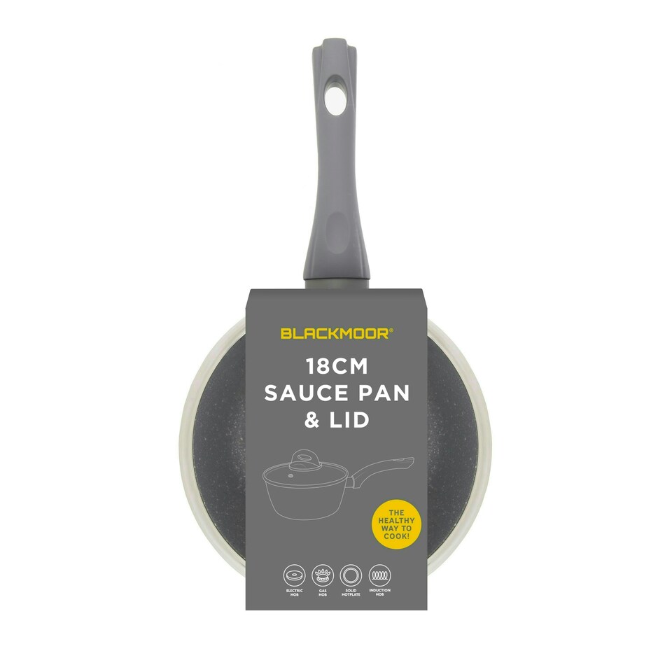 image 1 of Blackmoor 66149 Classic 18cm Saucepan with Tempered Glass Lid