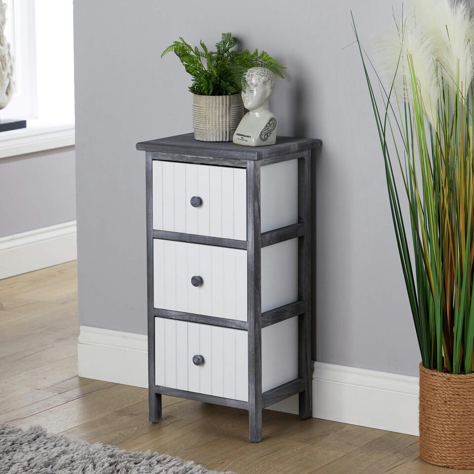 image 1 of Solid Wooden Storage Chest Of Drawers Organiser Rustic Fully Assembled Multi | 5 Drawer Black Oak