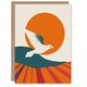 image 1 of Flight Sunset Sun Simple Retro Design Him Her Birthday Card