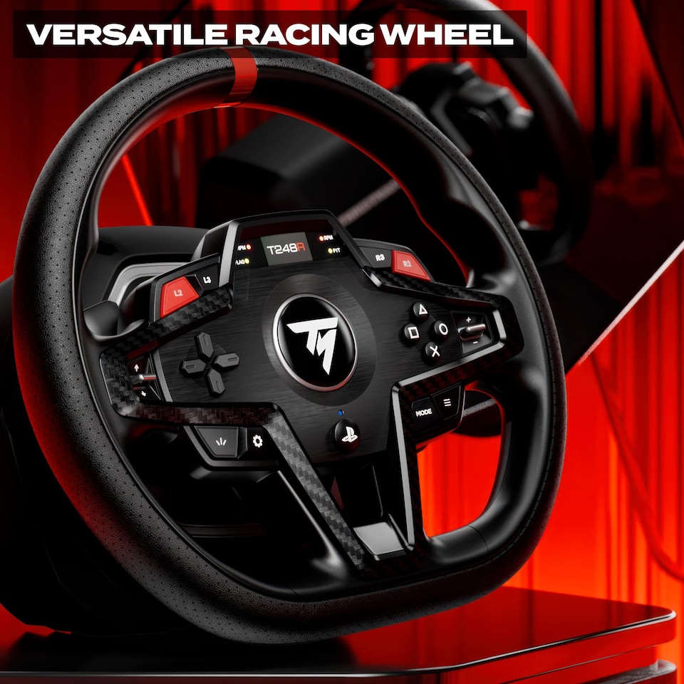image 1 of T248R Force Feedback Racing Wheel & Pedal Set - PS5 & PC [PlayStation 5]