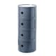 image 1 of Living and Home Cylindrical 4-Tiered Plastic Storage Drawer Unit, Grey