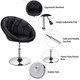 image 4 of Yaheetech Height Adjustable Modern Round Back Chair | Black