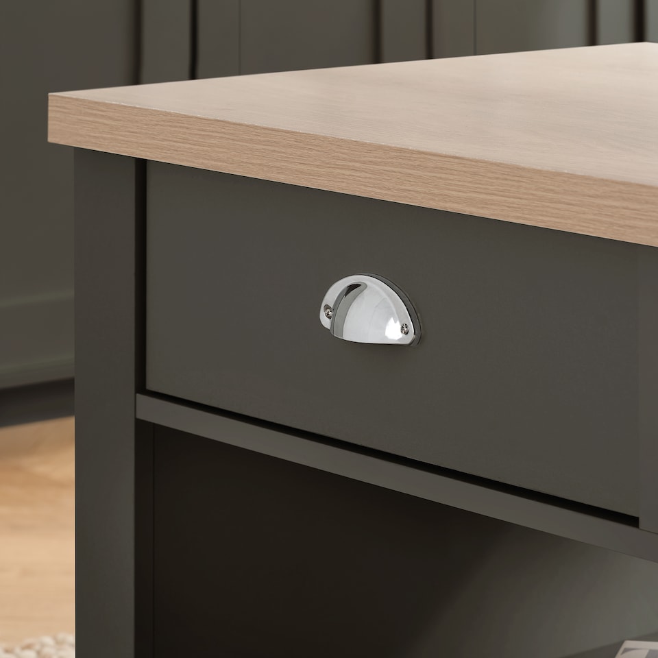 image 1 of Highgate 2 Drawer Coffee Table Dark Grey