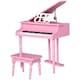 image 6 of HOMCOM 30 Keys Mini Kids Piano with Music Stand and Bench Best Gifts Toy