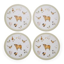 Cooksmart Buttercup Farm Set of 4 Round Placemats