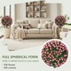 image 6 of HOMCOM Artificial Rose Topiary, UV Resistant, 2-Pack, 55 cm