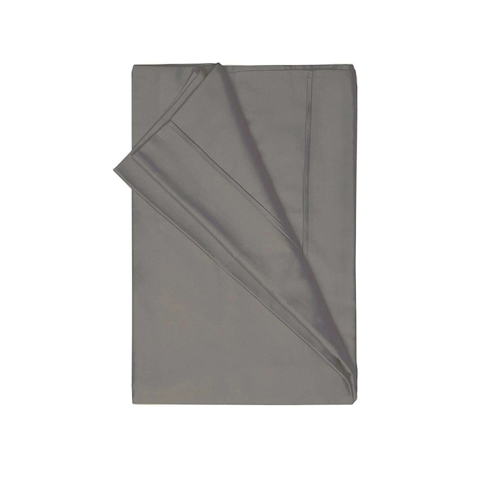 image 1 of Belledorm 200 Thread Count Egyptian Cotton Flat Sheet - Slate - Double