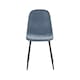image 3 of Alverton Premium Denim Blue Chenille Upholstered Dining Chairs - Set of 4