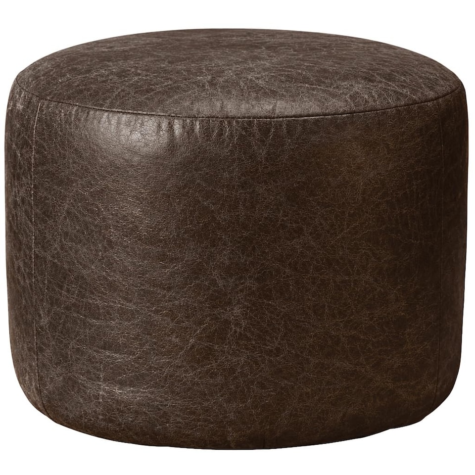 image 1 of Oval Shape PU Leather Footstool Bean Bag (Chocolate,40x30cm)