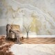 image 1 of Golden Agate Marble Full Wall Mural in Natural with Gold Effect | Cream | Natural With Gold Effect | Large (300cm x 240cm), Extra Large (350cm x 240cm)