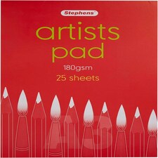 Stephens Artists Pad 180gsm, 25 Sheets, White, A3