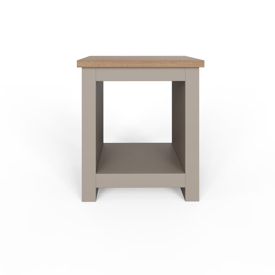 image 1 of Lancaster Side Table with Shelf | Grey | Grey