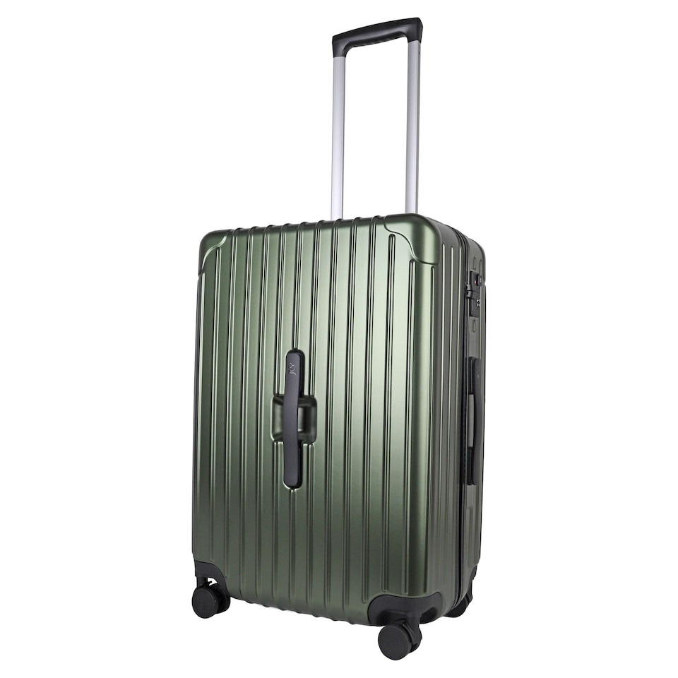 image 1 of Lightweight Hard Shell Check-In Suitcase with Cupholder | Medium Size Luggage