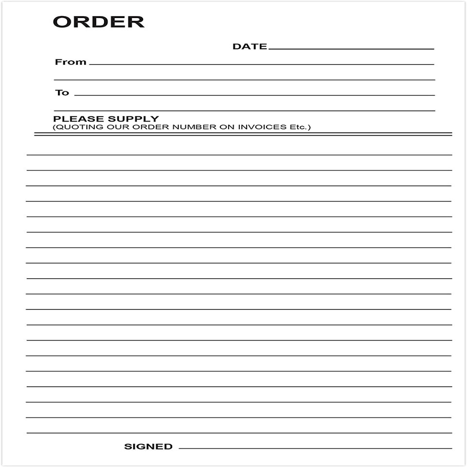image 1 of Duplicate Order Book 8.25"x5" (210 x 127mm)