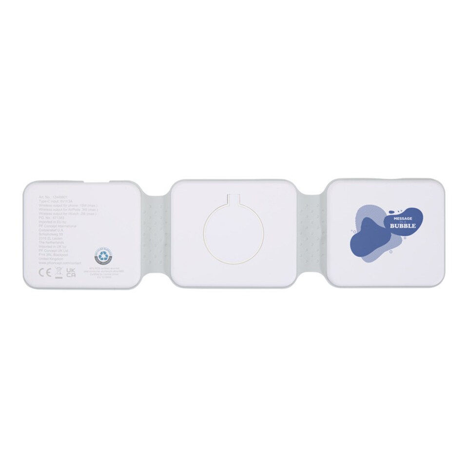 image 1 of Floso Armus Plastic 3 in 1 Wireless Charging Pad | White | White | 1