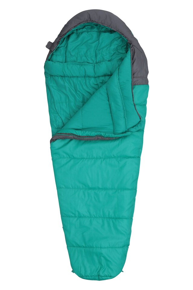 image 1 of Mountain Warehouse Summit 250 Mummy Sleeping Bag Insulated 3 Season Camping Hiking Bed
