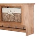 image 7 of HOMCOM Entryway Coat Rack Wall Mounted Shelf w  2 Corn Husk Baskets and Hooks, Brown