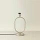 image 3 of ValueLights Antonia Brushed Chrome Metal Oval Stem Table Lamp Base Silver