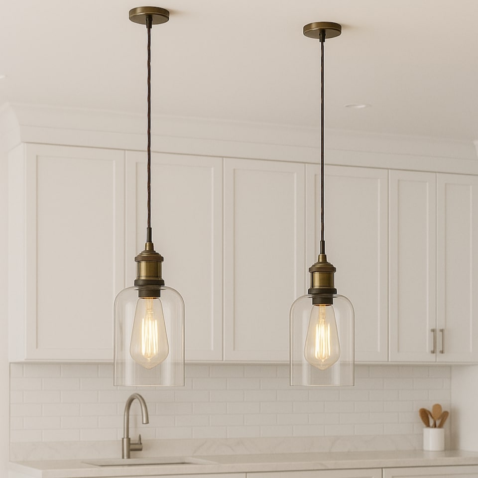 image 1 of CGC Lighting Marinda Clear Glass Cylinder Lampshade