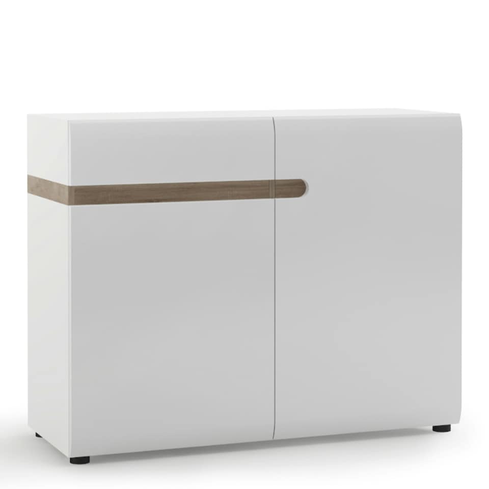 image 1 of Chelsea Living 1 Drawer 2 Door Sideboard in White with a Truffle Oak Trim