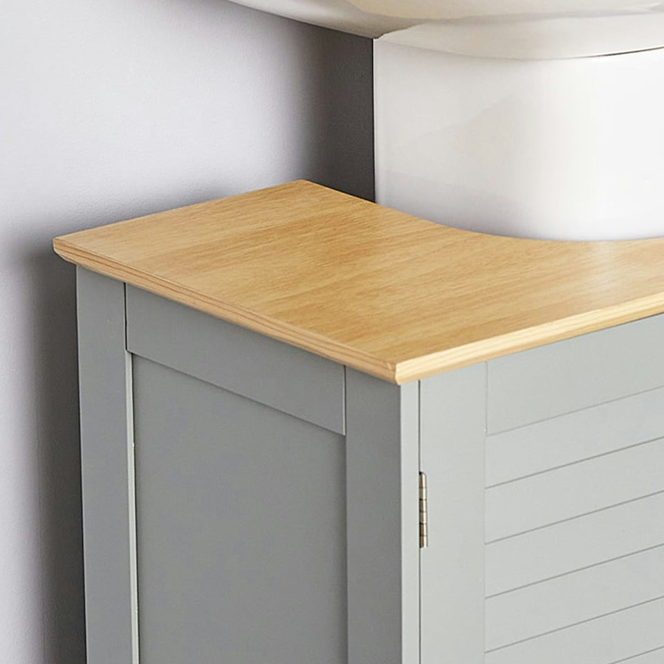 image 1 of VonHaus Shrewsbury Grey Under Sink Bathroom Cabinet