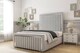 image 2 of Sloomy Boston Chrome Silver Plush Bed Frame With Mattress With 50" Upholstered Headboard 3' Single