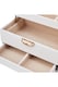 image 4 of Living and Home Lockable Jewellery Storage Box with Drawer-White | White