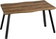 image 1 of Quebec Wave Edge Dining Table Brown | Oak Effect
