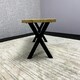 image 6 of Wooden Brown Bench With Metal Legs for Dining, Work, or Study Brown