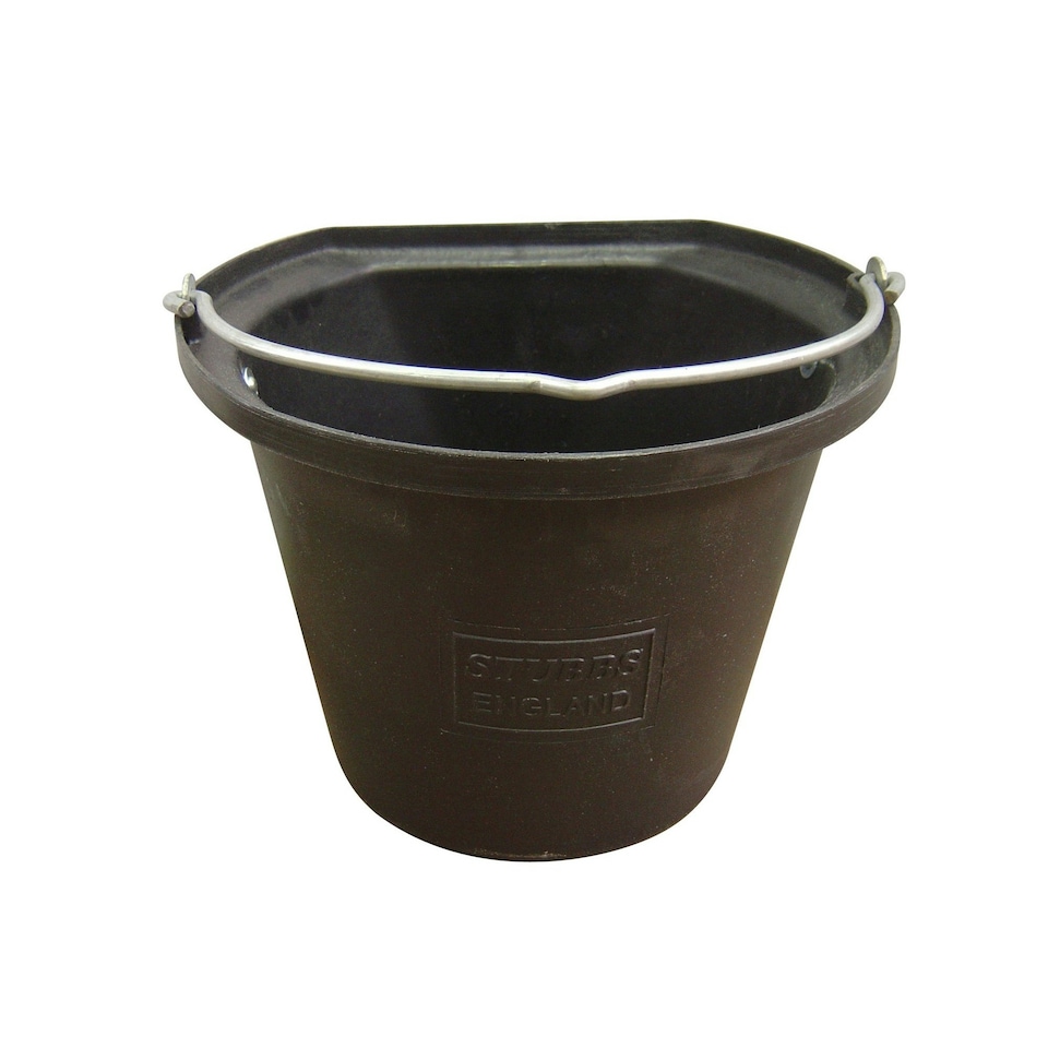 Stubbs Hanging Bucket Flat Sided Small - Black - 14l