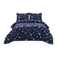 image 1 of Duvet Cover And Pillowcase Set Kids Outer Space Design Polycotton Bed Linen | Blue | Double