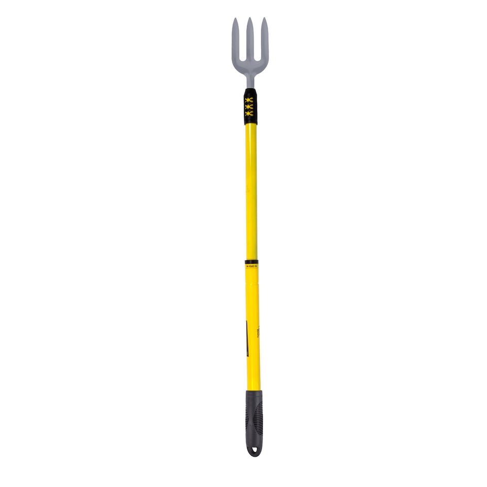 image 1 of Green Blade Telescopic Stainless Steel Garden Fork - Yellow