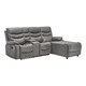 image 1 of Avon Chaise Lounge Manual Recliner Sofa w Drinks Console Grey | Charcoal