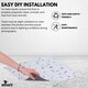 image 2 of NOVECRAFTO Vinyl Floor Tiles Self Adhesive – 18x18in Peel and Stick Large Square Flooring for Kitchen, Bathroom & Living Room – White Grey Terrazzo Effect White | 4.18 sqm