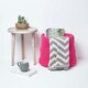 image 4 of Homescapes Hot Pink Cotton Knitted Round Storage Basket - 42 x 37 cm Pink | L