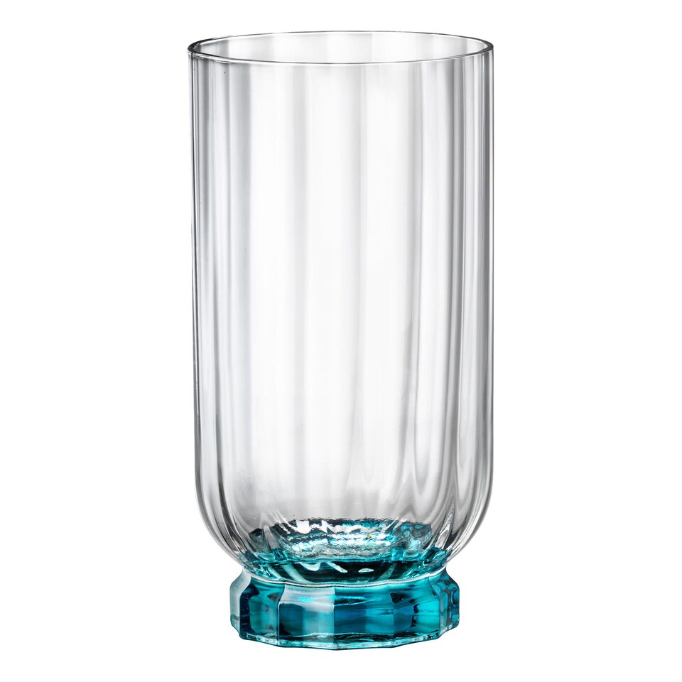 image 1 of Bormioli Rocco Florian Highball Glasses - 430ml - Blue - Pack of 6 | Blue | Blue