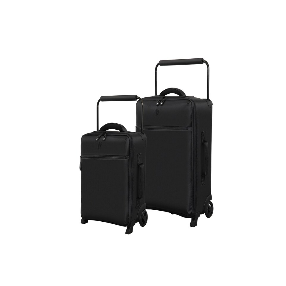 image 1 of IT Luggage Atmospheric Black 2pc Suitcase Set Black