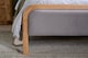 image 5 of 5ft King Size Round Shape Grey Velour Fabric Upholstered Oak Wood Bed Frame Bedstead | Grey | King