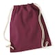 image 1 of Westford Mill Cotton Gymsac Bag - 12 Litres - Burgundy - One Size Red | One Size