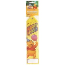 Winnie the Pooh Happy Birthday Award Ribbon - Yellow - One Size