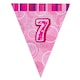 image 1 of Unique Party 7th Birthday Flag Banner - Glitz Pink - One Size
