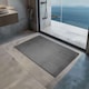image 1 of Nicoman Reversible Dual-Colour PVC Shower Mat - 90cm x 60cm | Grey | Grey/Brown | Rectangular 90x60cm